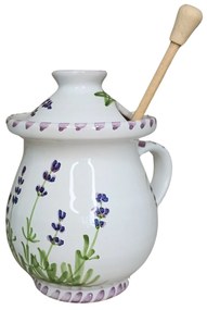 Set cadou untieră și recipient pentru miere model Lavandă