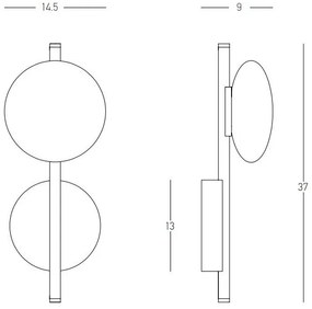 Aplica LED stil minimalist decorativ Rona aurie