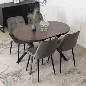 JAKS Masa rotundă extensibilă 80 - 160 cm nuc Dorian