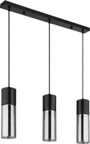 Globo 21000-3HBN - Lustră suspendată pe cablu ANNIKA 3xE27/25W/230V neagră
