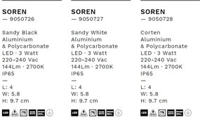 Spot LED aplicat iluminat scari exterior SOREN corten IP65