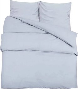 vidaXL Set cu husă de pilotă, gri, 140x200 cm, bumbac