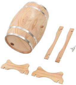 Butoi de vin cu robinet, 35 L, lemn masiv de pin 35 l