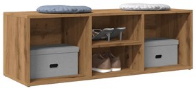 vidaXL Bancă depozitare pantofi, stejar artizanal, 105x35x35 cm, lemn