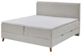 Pat boxspring bej cu spațiu de depozitare 180x200 cm Memphis - Meise Möbel