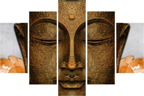 Tablou cu statuie cu detaliu a feței (150x105 cm)