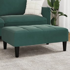 vidaXL Taburet, verde închis, 77x55x31 cm, catifea