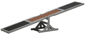 PawHut Agility sport pentru câini balansoar echipament antrenament câine lemn brad prelucrat fetru bituminat antiderapant gri negru | Aosom Romania