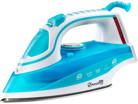 Fier de calcat Hausberg HB-7801BL, talpa ceramica, jet de abur 17g/min, abur pe verticala 25g/min, sistem antipicurare, sistem autocuratare, 2200W