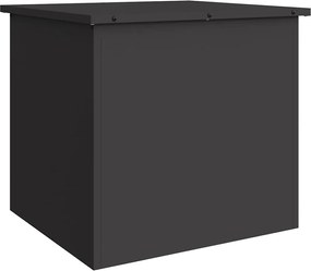 vidaXL Cutie de depozitare exterioară Negru 55 x 50,5 x 50 cm Oțel