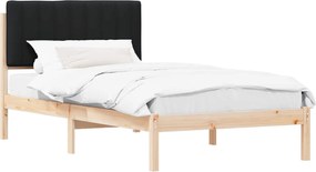 vidaXL Cadru de pat cu tăblie tapițată Negru 100 x 200 cm