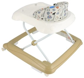 Baby Mix Walker pentru copii cu volan și roți dinsilicon maro deschis, 50 x 44 x 50 cm
