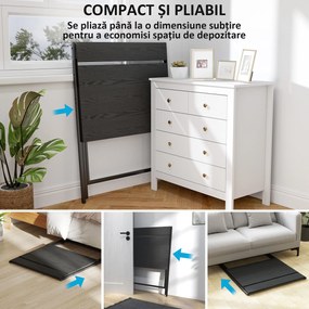 Birou pliant HOMCOM compact, negru, ușor de asamblat | Aosom Romania