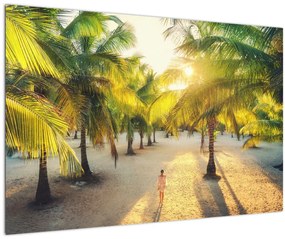 Tablou - Femeie între palmieri (90x60 cm)