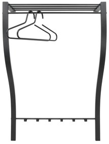 Cuier de perete negru cu raft din metal 75 cm Carve – Spinder Design