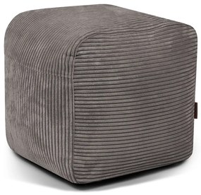 Fotoliu bean bag gri închis cu tapițerie din catifea reiată Plus 50 Lounge – SLOWDOWN