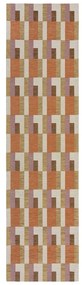 Covor tip traversă portocaliu/în culoare naturală 60x230 cm Riley Block Geo – Flair Rugs