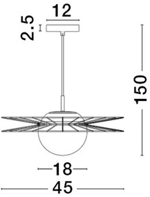 Lustra/Pendul design modern decorativ ELLERY