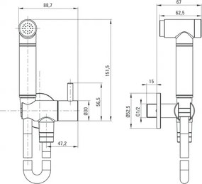 Deante robinet de bideu cu montaj incastrat finisaj crom