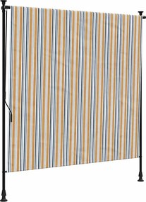 vidaXL Jaluzea rulou de exterior, galben/alb, 150x270 cm țesătură/oțel