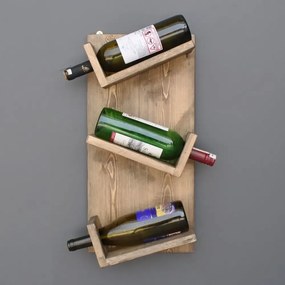 Stand sticle vin din lemn,seria wood, Homs Bar, Natur, 50 x 28 x 11 cm,700138