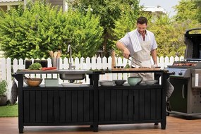 Dulap de grădină Unity Chef, grafit, 237 cm