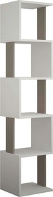 Biblioteca PIRI, alb/bej deschis, PAL melaminat, 35x30x161 cm