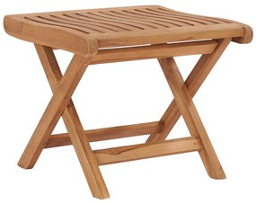 vidaXL Taburet pliabil, 46,5 x 49 x 41,5 cm, lemn masiv de tec