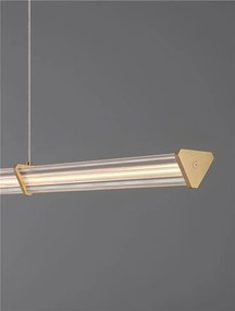 Lustra LED 2700K suspendata design liniar PHEME auriu periat