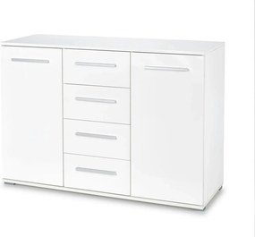 Comoda LIMA KM4, alb, PAL, 116x40x82 cm