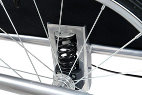 Remorcă pentru biciclete cu 2 locuri cu amortizor + JOGGER roșu