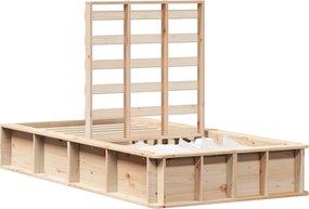 vidaXL Cadru de pat Maro 90 x 200 cm Lemn de pin masiv