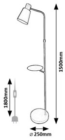 Lampadar Rabalux 74229 AZIM 1xE27/40W/230V negru