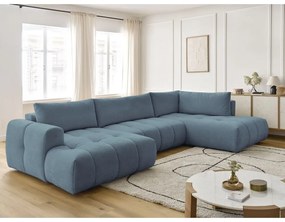 Colțar albastru extensibil/cu spațiu de depozitare (cu colț pe partea dreaptă/în formă de "U") Fuji – Bobochic Paris