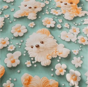 Lenjerie de pat din microfibra pentru copii PUPPIFLORA colorata Dimensiune lenjerie de pat: 70 x 80 cm | 140 x 200 cm