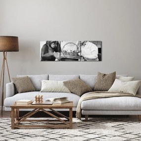 Tablou - Circ 2 (cu ceas) (90x30 cm)