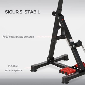 HOMCOM Bicicleta de antrenament portabila reglabila pe inaltime cu afisaj LCD si role pentru masaj la picioare pentru varstnici, Batrani | AOSOM RO