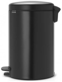Coș cu pedală Brabantia NewIcon 649044, 20 l, închidere lină, bază antiderapantă, negru