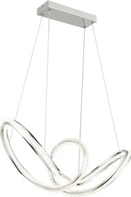 Globo 67440H - Lustră LED dimabilă pe cablu EVANGELINE LED/45W/230V crom lucios + telecomandă