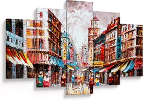 Tablou - Hong Kong, pictură în ulei (150x105 cm)