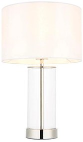 Endon 102674 - Lampă de birou cu dimmer LESSINA 1xE27/10W/230V crom lucios/alb