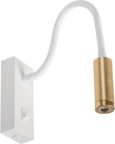 Kanlux 32518 - Lampă flexibilă LED TONIL, 3,3W/230V, alb/auriu
