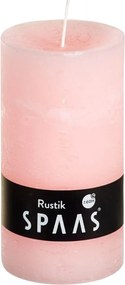 Lumanare cilindrica SPAAS RUSTIK 13 cm roz