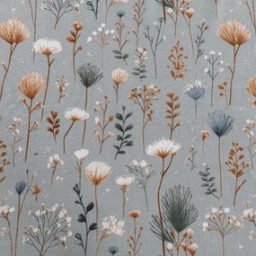 Cearsaf din microfibra BOTANIC FIELD gri 180x200 cm