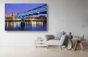 Tablou Canvas - Podul luminat albastru