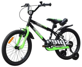 Bicicleta pentru copii NOVOKIDS™ Splend'Or Boom PRO Edition, Cu bidon pentru apa, Roti 20" inch, Maxim 50 kg, Cadru din otel, Roti ajutatoare