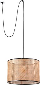 Lustra/Pendul decorativ cu cablu si stecher MAMBO 450 negru/ratan