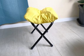 Fotoliu cu suport pentru picioare Yellow Perfetto