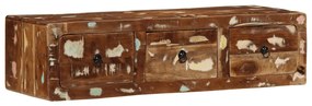 vidaXL Dulap TV montat pe perete 100x32x25 cm, lemn masiv reciclat