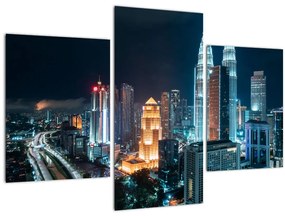 Tablou - Noaptea în Kuala Lumpur (90x60 cm)